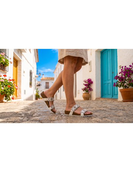 Sandalia Gala Blanco D'Torres® | Elegante con Plantilla NubeFit™ Anatómica
