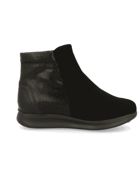 Botín Señora Cómodo Piel NubeFit™ Horma K – FREDA 26 Negro