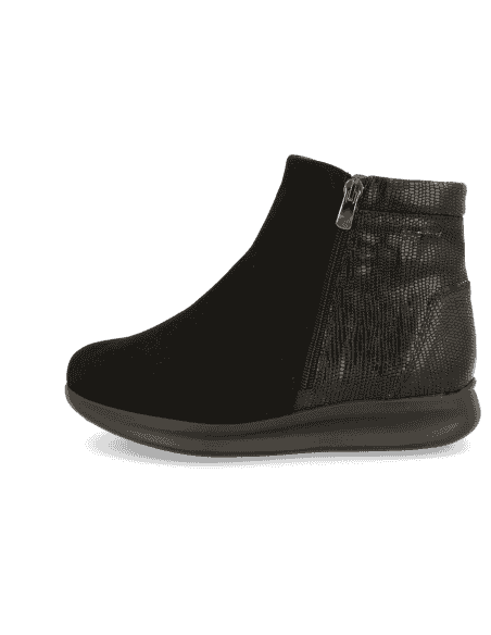 Botín Señora Cómodo Piel NubeFit™ Horma K – FREDA 26 Negro