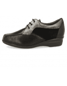 COMFORT WOMEN SHOES, GENEVE E2 BLACK SILVER