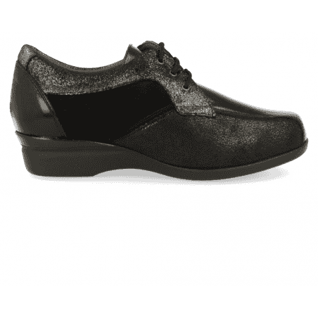 COMFORT WOMEN SHOES, GENEVE E2 BLACK SILVER