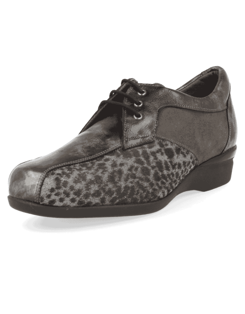 ZAPATO CÓMODO SEÑORA, GENEVE E5 Metal Gris